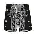 Black And White Hamsa Print Men's Athletic Shorts