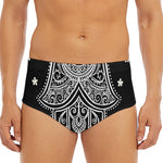 Black And White Hamsa Print Men's Triangle Swim Briefs