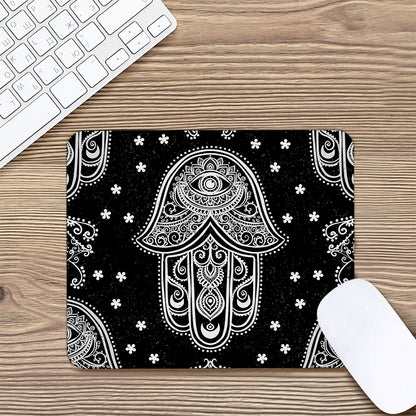 Black And White Hamsa Print Mouse Pad