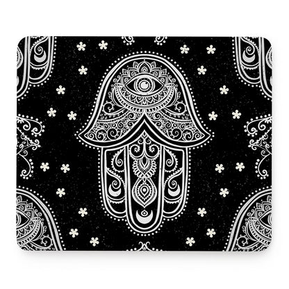 Black And White Hamsa Print Mouse Pad
