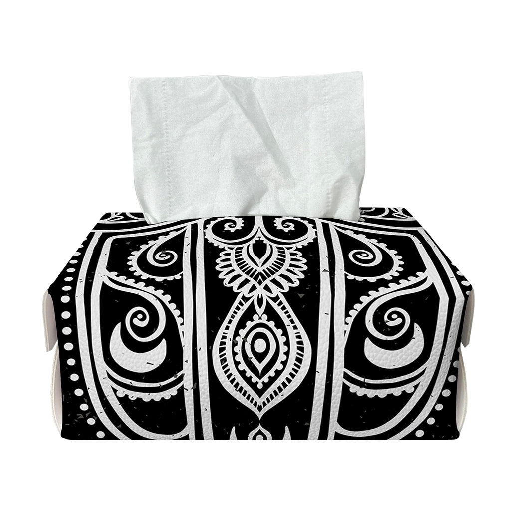 Black And White Hamsa Print Rectangle Tissue Box Cover