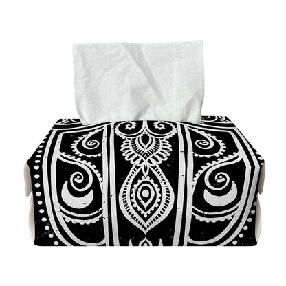 Black And White Hamsa Print Rectangle Tissue Box Cover