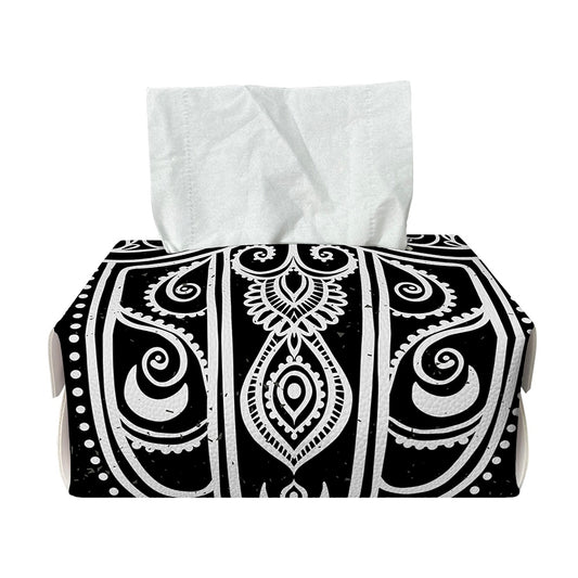 Black And White Hamsa Print Rectangle Tissue Box Cover