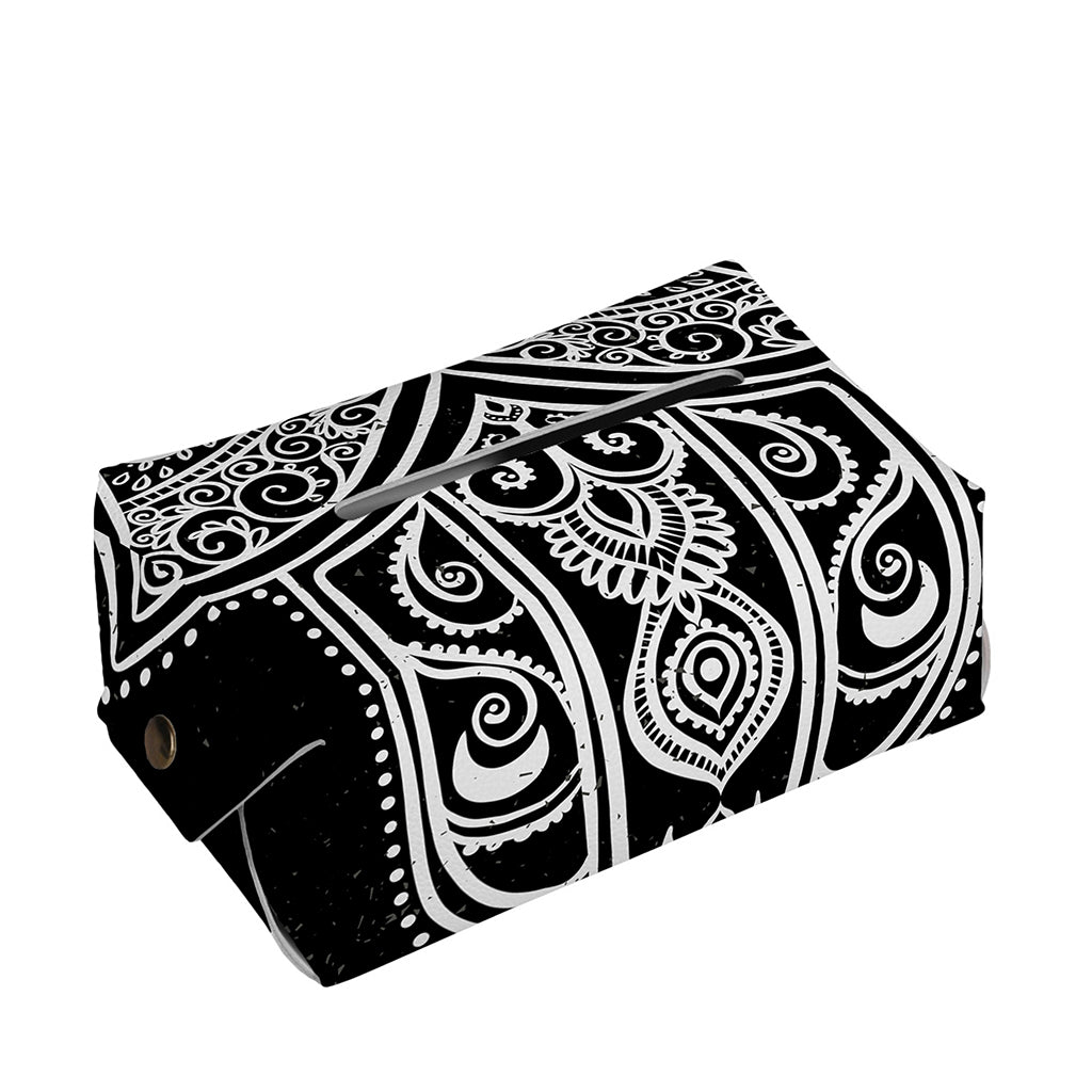 Black And White Hamsa Print Rectangle Tissue Box Cover