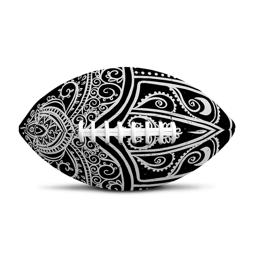 Black And White Hamsa Print Rugby Ball