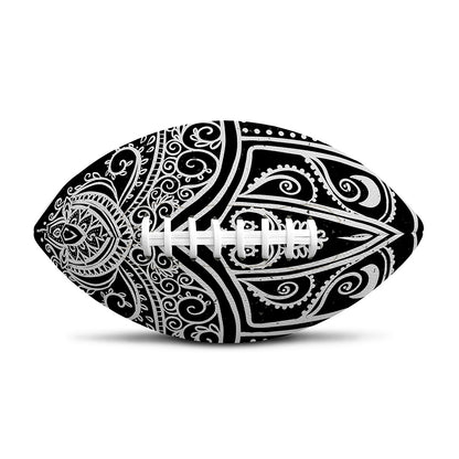 Black And White Hamsa Print Rugby Ball
