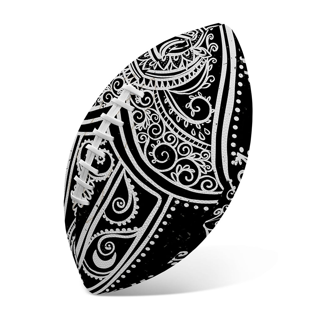 Black And White Hamsa Print Rugby Ball