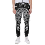 Black And White Hamsa Print Scuba Joggers