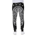 Black And White Hamsa Print Scuba Joggers