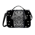 Black And White Hamsa Print Shoulder Strap Bible Bag