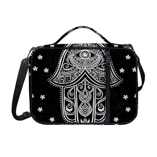 Black And White Hamsa Print Shoulder Strap Bible Bag