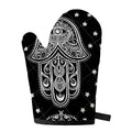 Black And White Hamsa Print Single Oven Mitt