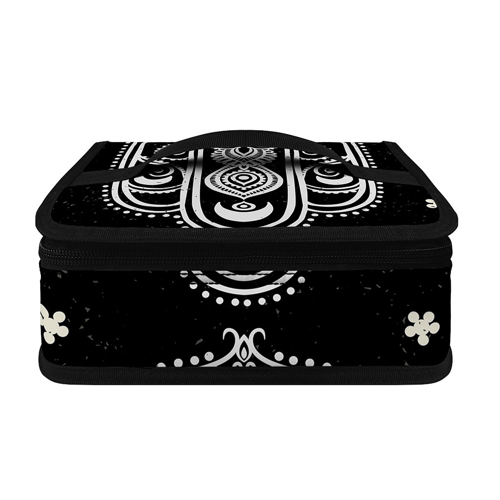 Black And White Hamsa Print Small Lunch Bag