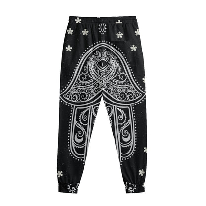 Black And White Hamsa Print Sweatpants