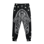 Black And White Hamsa Print Sweatpants