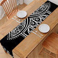 Black And White Hamsa Print Table Runner