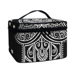 Black And White Hamsa Print Travel Makeup Bag