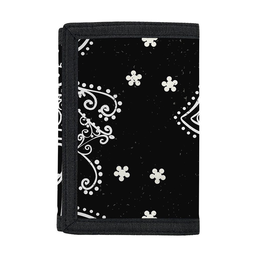 Black And White Hamsa Print Trifold Wallet