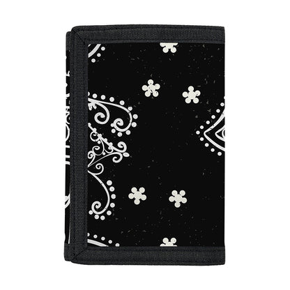 Black And White Hamsa Print Trifold Wallet
