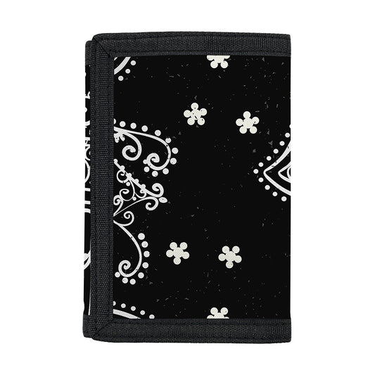 Black And White Hamsa Print Trifold Wallet
