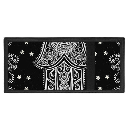 Black And White Hamsa Print Trifold Wallet