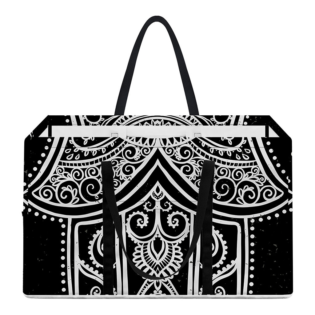 Black And White Hamsa Print Utility Tote Bag