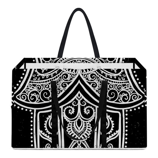 Black And White Hamsa Print Utility Tote Bag