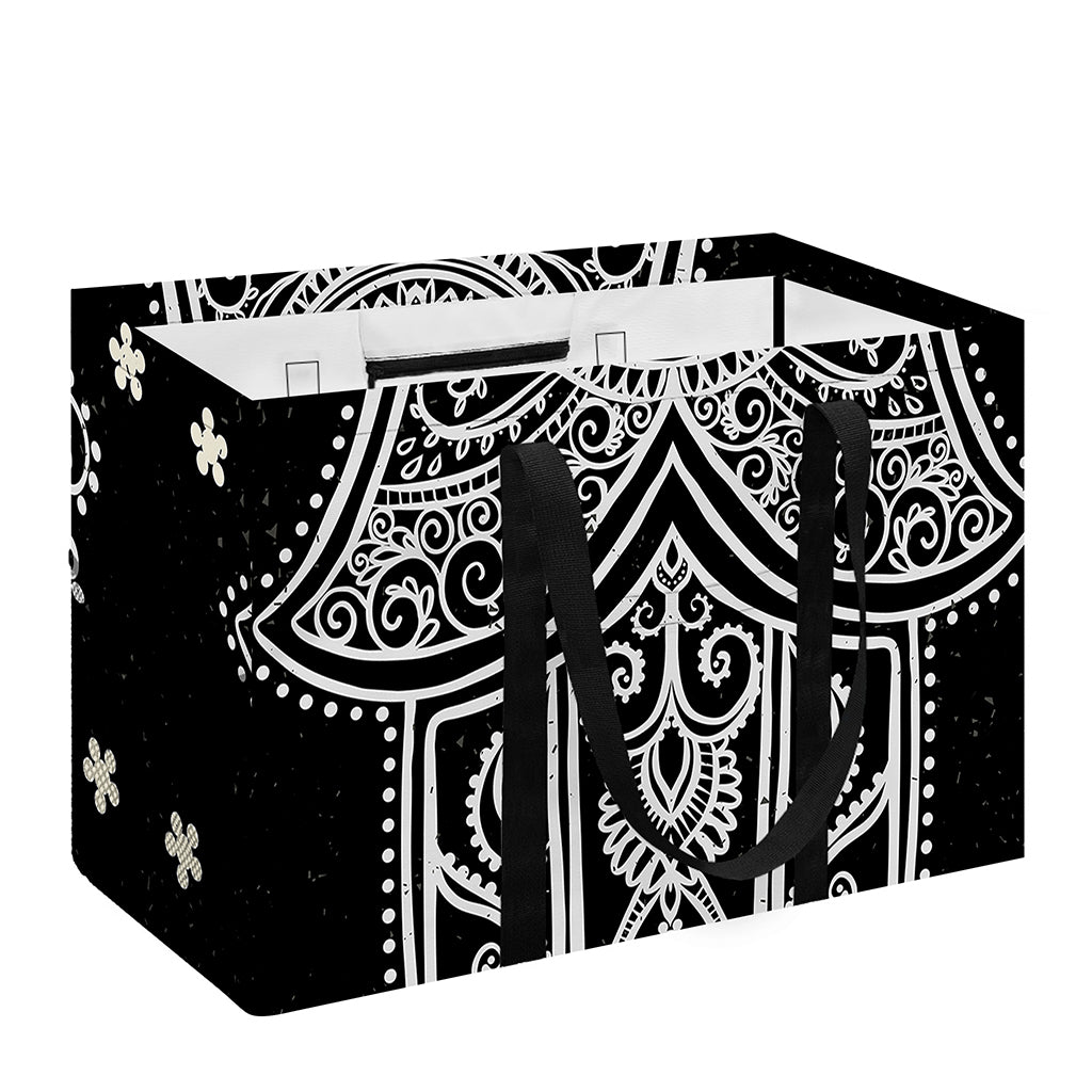 Black And White Hamsa Print Utility Tote Bag