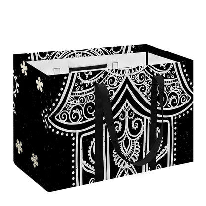 Black And White Hamsa Print Utility Tote Bag