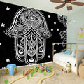 Black And White Hamsa Print Wall Sticker