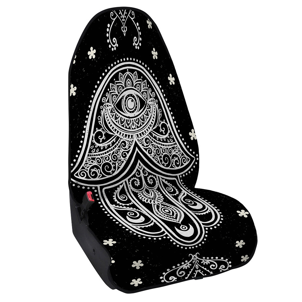 Black And White Hamsa Print Waterproof Car Seat Cover
