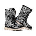 Black And White Hamsa Print Winter Boots