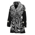 Black And White Hamsa Print Women's Bathrobe