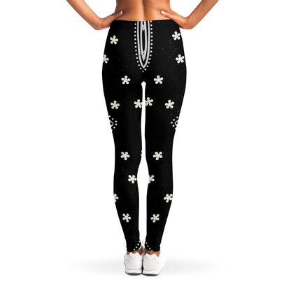 Black And White Hamsa Print Women's Leggings