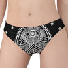 Black And White Hamsa Print Women's Panties