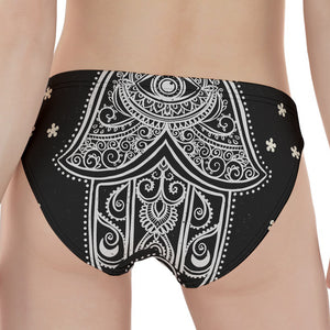 Black And White Hamsa Print Women's Panties