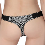 Black And White Hamsa Print Women's Thong