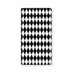 Black And White Harlequin Pattern Print Baby Crib Sheet