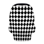 Black And White Harlequin Pattern Print Baby Seat Cover