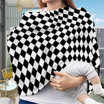 Black And White Harlequin Pattern Print Baby Seat Cover