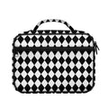 Black And White Harlequin Pattern Print Briefcase Bible Bag
