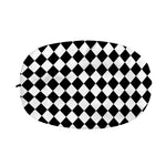 Black And White Harlequin Pattern Print Car Side Mirror Covers