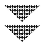 Black And White Harlequin Pattern Print Dog Bandana