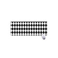 Black And White Harlequin Pattern Print Extended Mouse Pad