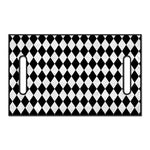 Black And White Harlequin Pattern Print Golf Cart Seat Cover