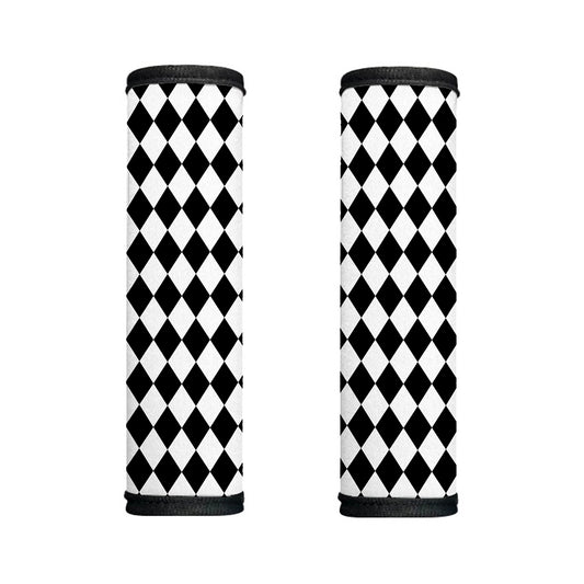 Black And White Harlequin Pattern Print Handle Covers
