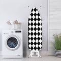 Black And White Harlequin Pattern Print Ironing Board Cover