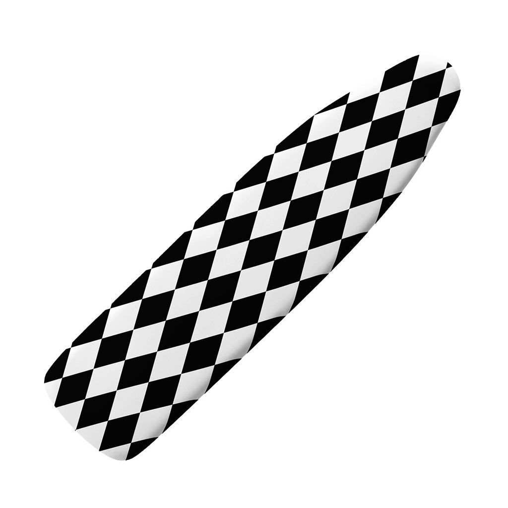 Black And White Harlequin Pattern Print Ironing Board Cover
