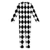 Black And White Harlequin Pattern Print Jumpsuit