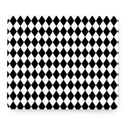 Black And White Harlequin Pattern Print Mouse Pad